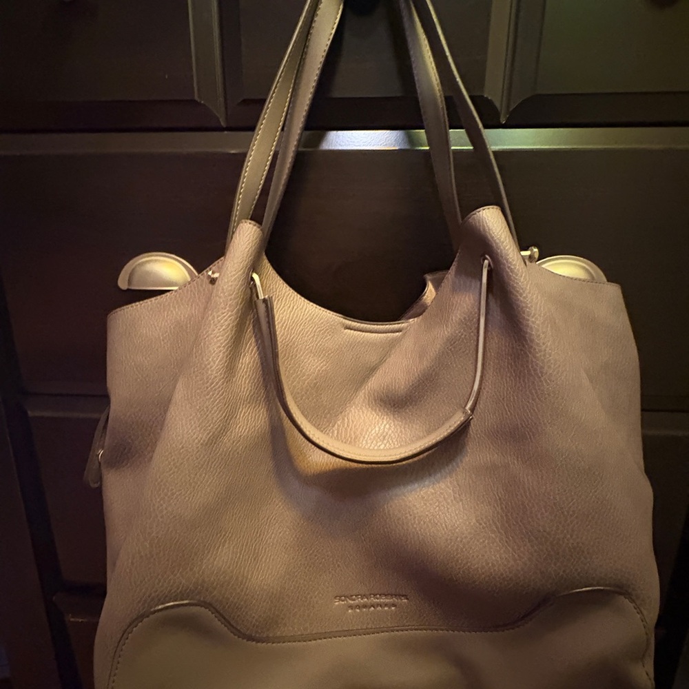 Sondra Roberts Taupe Leather Tote
